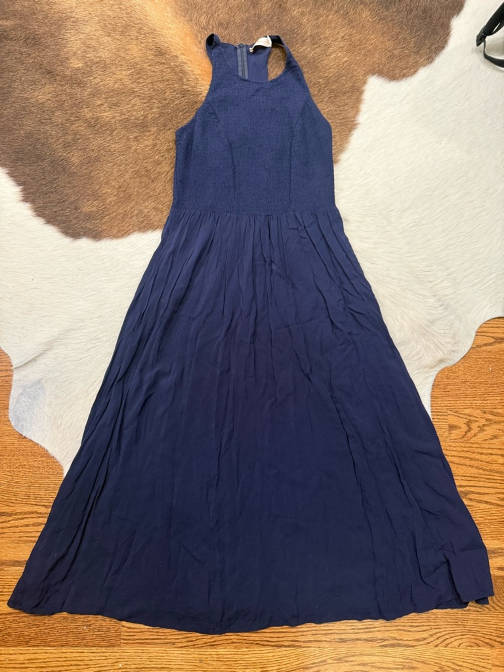 Tory Burch Navy Halter Maxi Dress